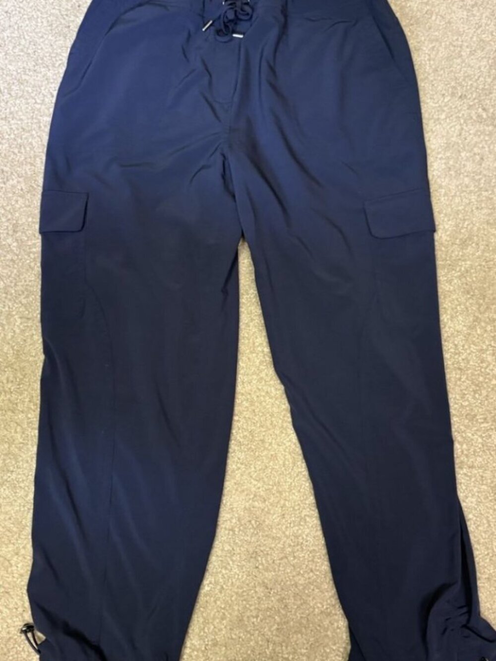 Zenergy By Chicos Women's Side Pockets Navy Blue Cargo Pants Size 0.5 US 6